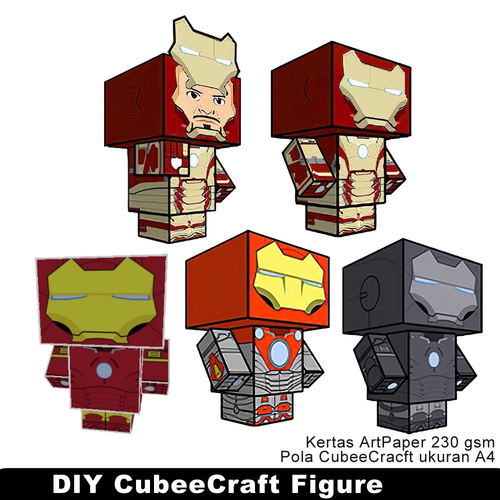 Papercraft Karakter IronMan | DIY Papercraft Cubeecraft