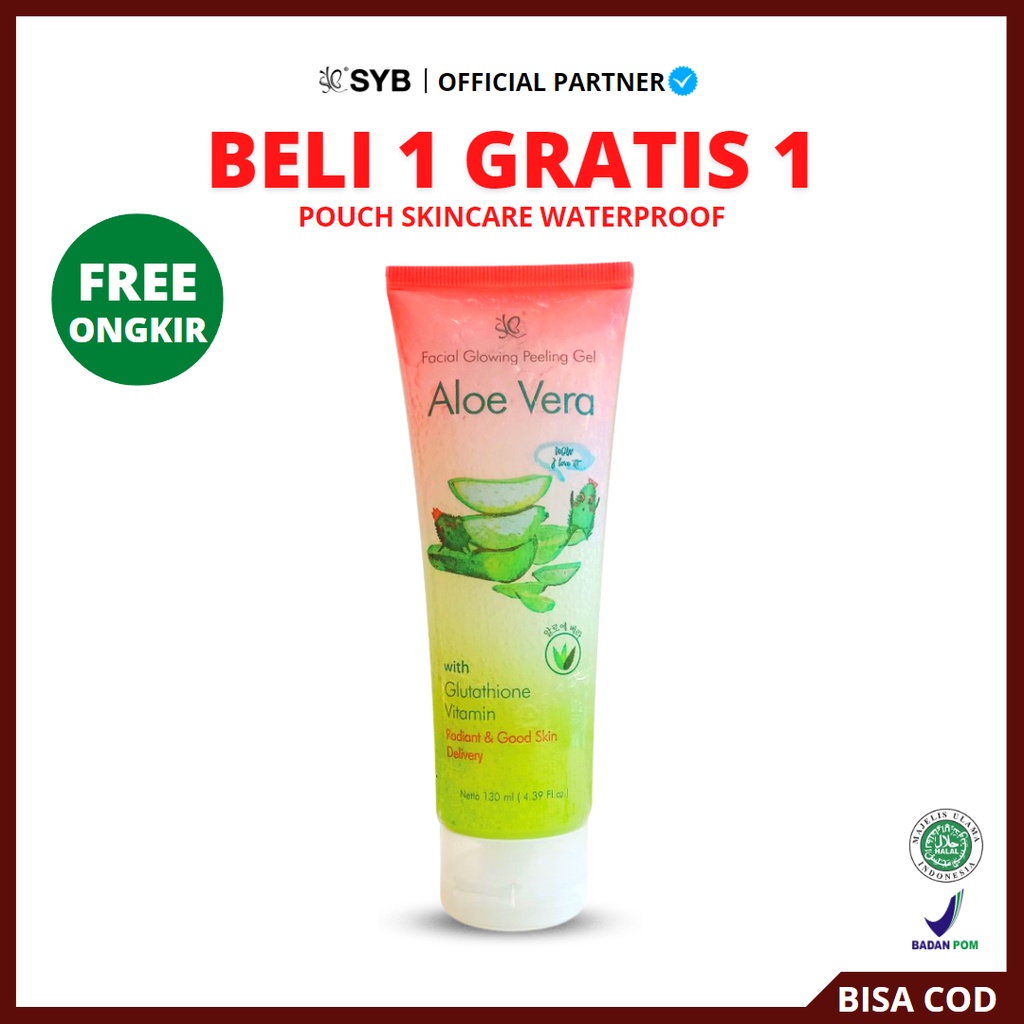 [ FREE ONGKIR ] SYB Facial Glowing Peeling Gel Aloe Vera - Peling Wajah Original