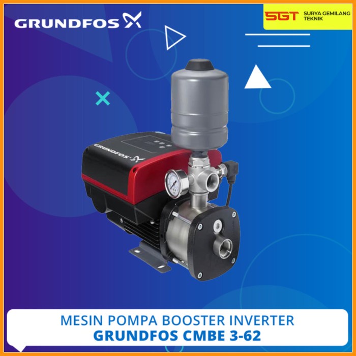 Mesin Pompa Dorong Booster Pump Grundfos Cmbe 3-62 Inverter Pompa Air