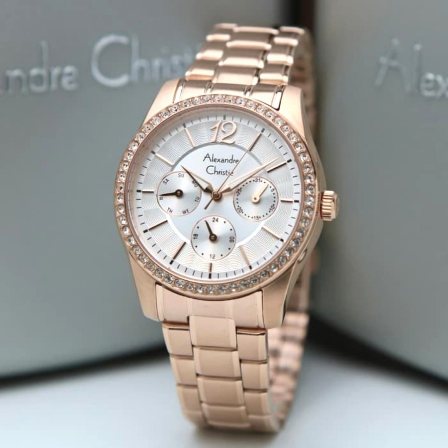 JAM TANGAN WANITA ALEXANDRE CHRISTIE AC2645 BF / AC 2645 ROSEGOLD