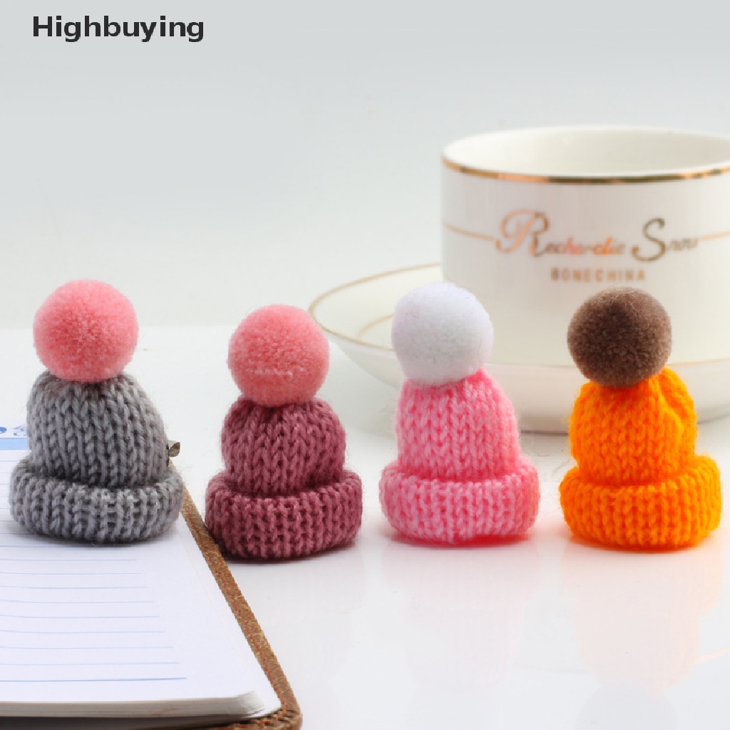 Hbid Kreatif Lucu Warna-Warni Mini Topi Rajut Bros Hairball Hias Natal Tahun Baru Hadiah Sweater Jaket Kerah Korsase Pin Lencana Perhiasan Accessorie Glory