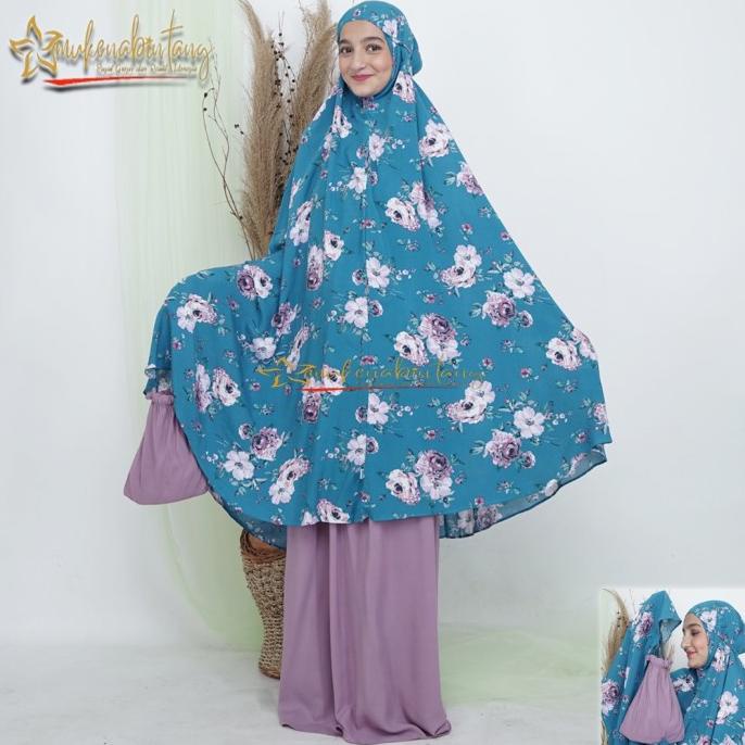 Mukena Dewasa Bali Motif Bunga Cantik Katun Rayon