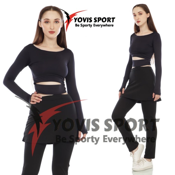celana rok wanita / celana senam / celana aerobik / hitam