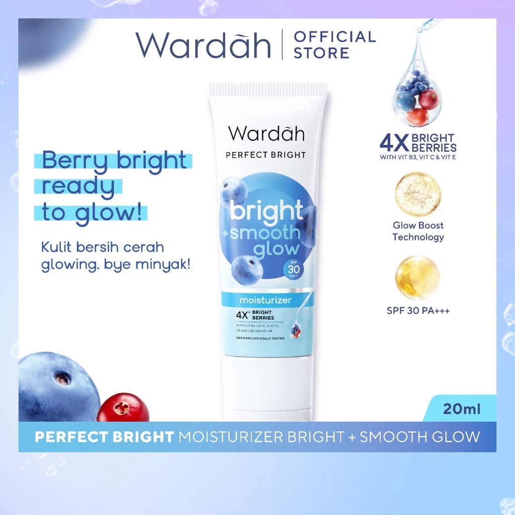 Wardah perfect bright + smooth glow moisturizer