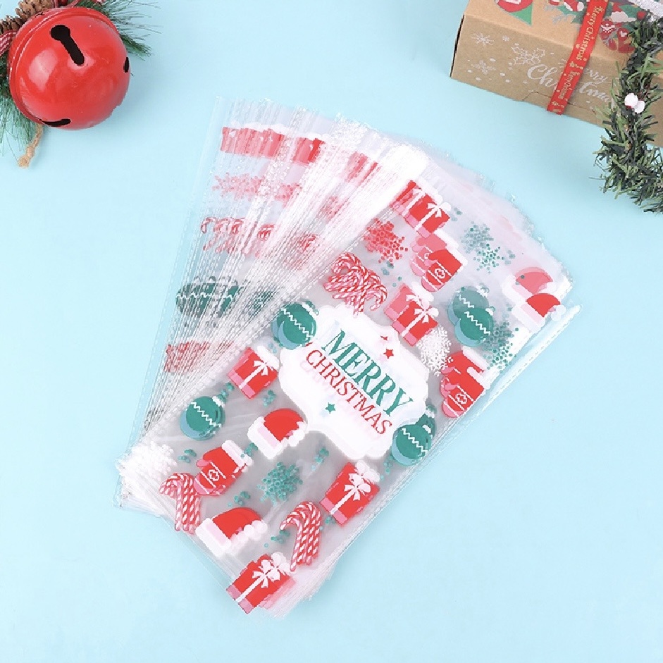 10 PCS PLASTIC SNACK BAG BENING CHRISTMAS PACKAGING NATAL CHRISTMAS BUNGKUS KADO KERTAS HAMPERS SANT