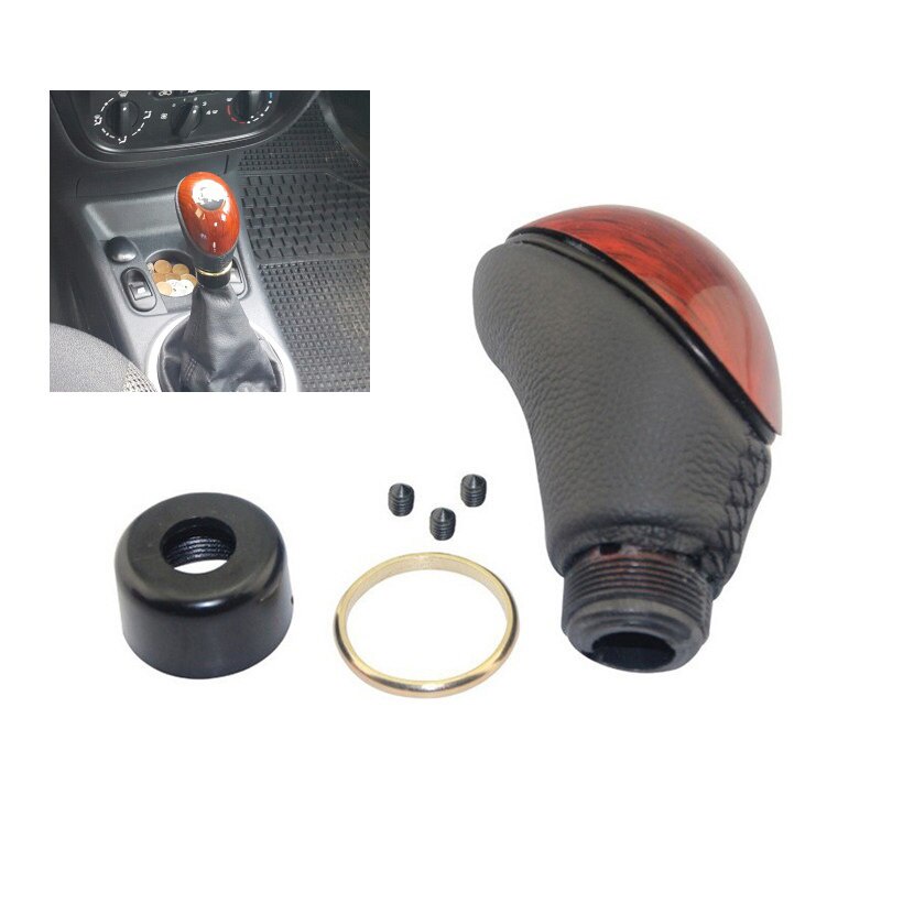 Shift Knob Universal Knop Gear Knob Kayu Type R Tuas Gigi Perseneling Transmisi Mobil Manual