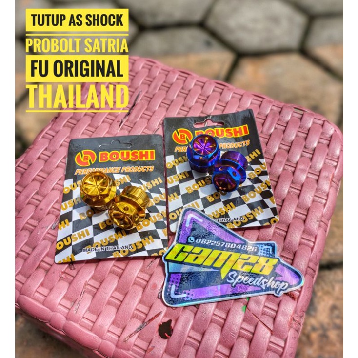 Tutup as shock satria fu mio gold blue ori thailand