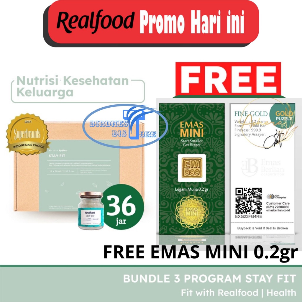 

Realfood Triple Bundle Stay Fit Free Sesuai Promo Katalog ( Minuman sarang walet )