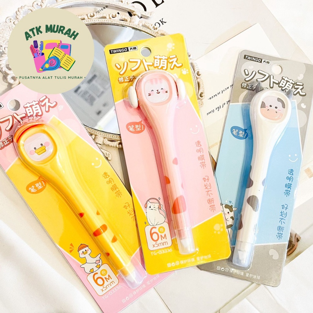 

CORRECTION TAPE TWINGGO PANJANG ZOO TG-B3336 TIPE X KERTAS