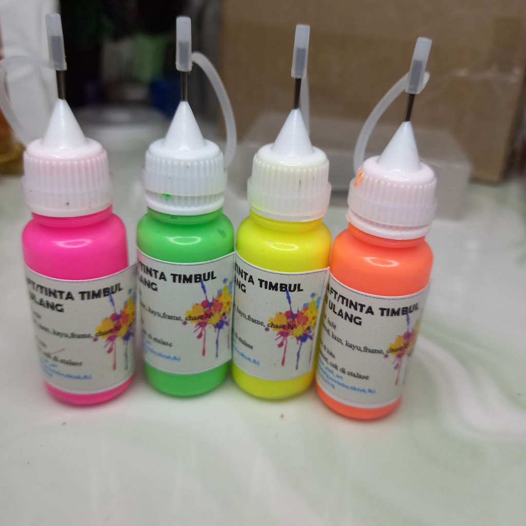 

HENNA CRAFT /TINTA TIMBUL CRAFT WARNA STABILO UNTUK BENDA KEMASAN BOTOL JARUM