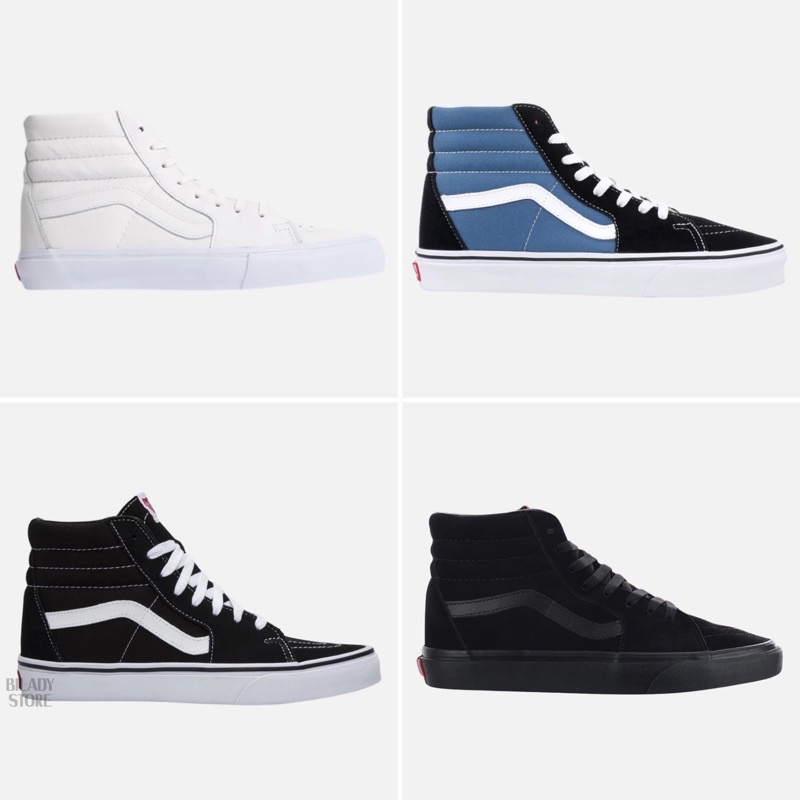 Vans Sk8-Hi Black White’ Men Shoes / Sepatu Pria / Sneakers Casual