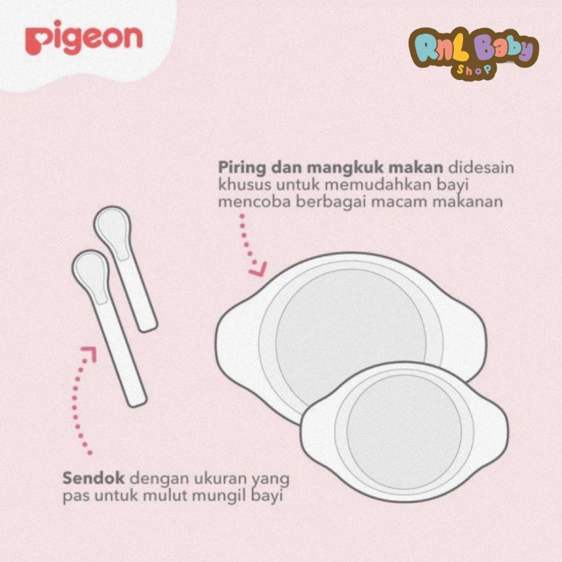 Pigeon Feeding Set Mini (6+ Bulan) - Set Peralatan Makan Bayi