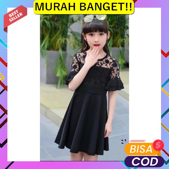 [Yomika] Gaun Pesta Dengan Model Rok Tutu Dan Motif Floral Untuk Anak  [Dress Aleksa Ro] Dress Anak 