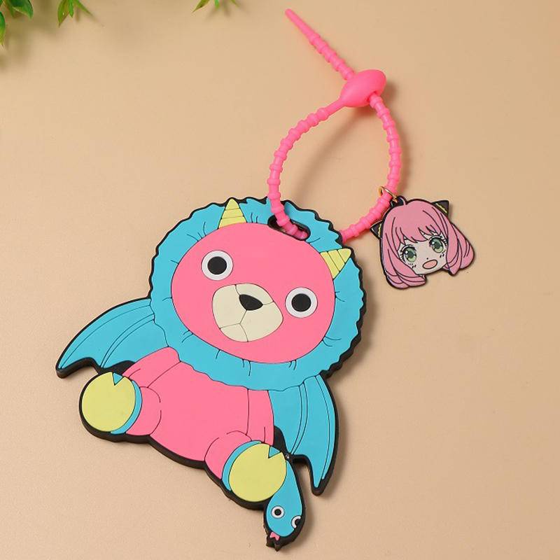 Spyxfamily Anya Forger Chimera Chainsaw Man Denji Pochita Silicon Luggage Tag Tag Tag Portable Gaya Anime Untuk Anak Perempuan Laki Laki Sarung Kartu Dalam Stok New Arrival LY