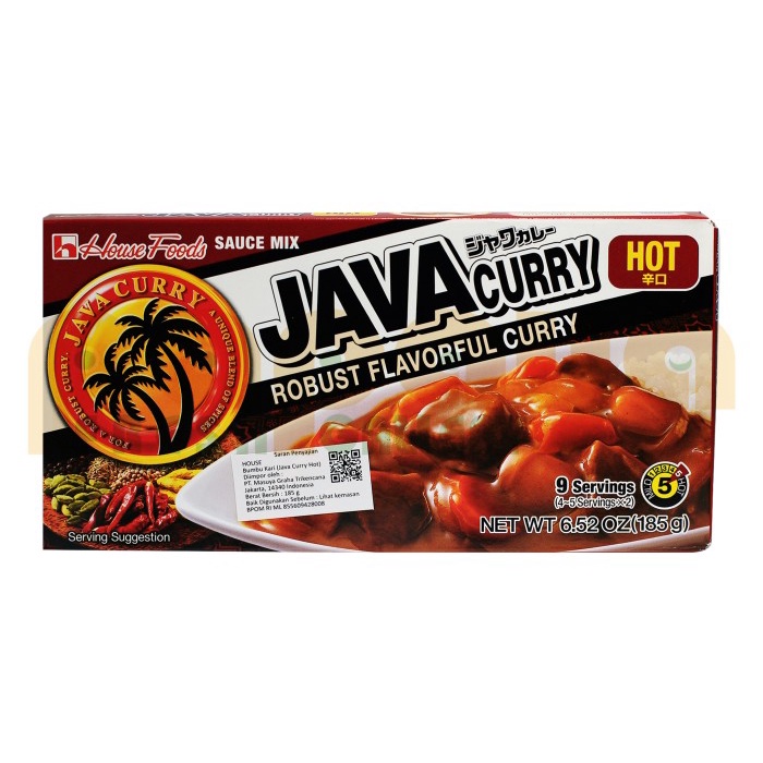 

HOUSE JAVA CURRY JUMBO HOT ENGLISH 185 GR