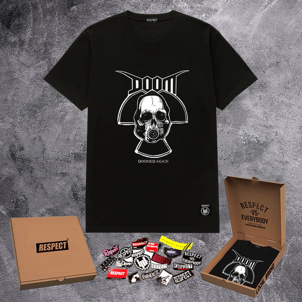 Kaos Doom Punk Band Luar Negeri Sablon Plastisol Bahan Katun Combed asli 24s