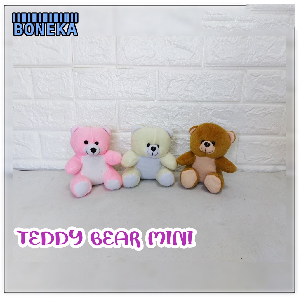 Boneka mini teddy bear beruang maskot lucu