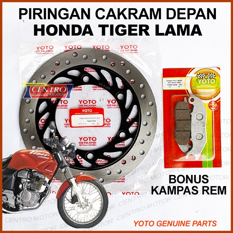 PIRINGAN CAKRAM DEPAN TIGER/MEGA PRO OLD. BONUS KAMPAS. YOTO GENUINE PARTS