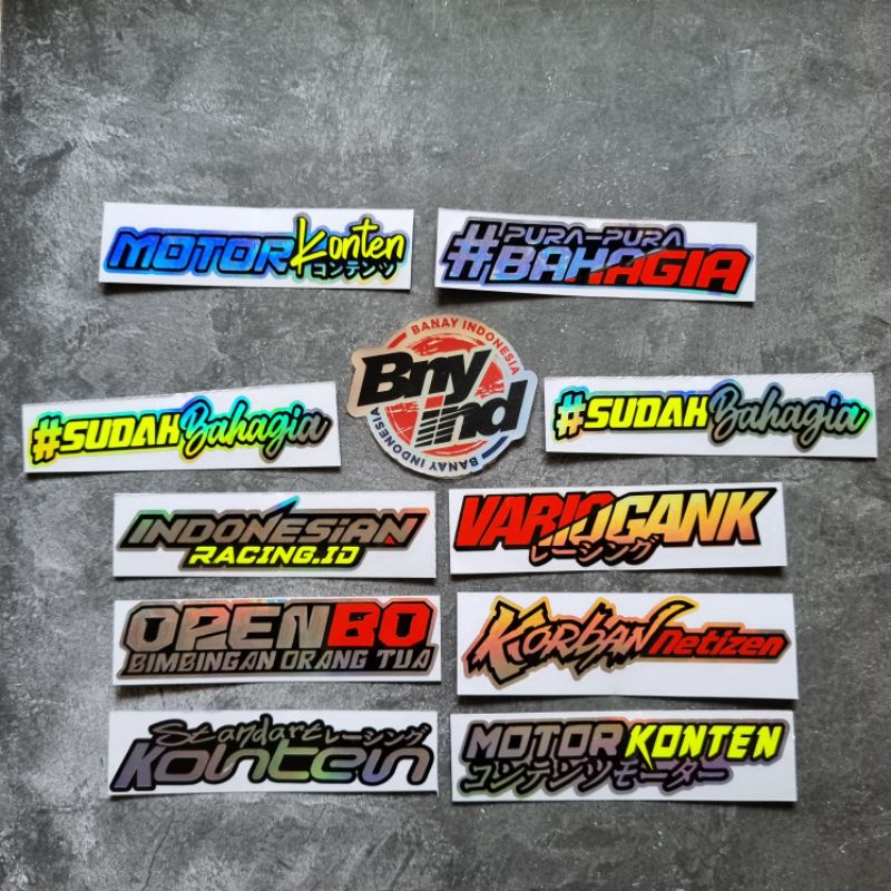 STICKER Stiker VARIO GANK STANDAR KONTEN PURA PURA BAHAGIA DLL CUTTING