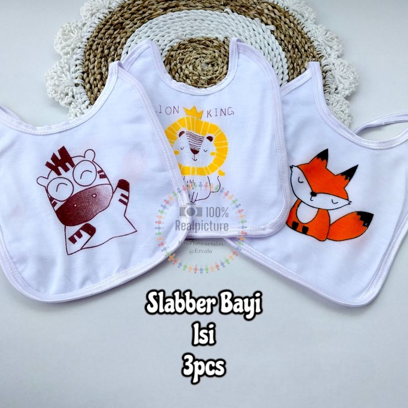 Celemek bayi/slabber adai/otto bayi isi 3 pcs waterproof