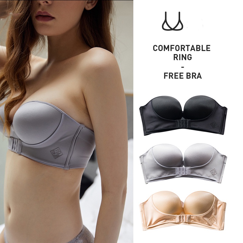 TOPGROSIR TG0705 Bra Wanita Import Dengan Model Tanpa Tali Strap Non-Slip Bergaya Sexy