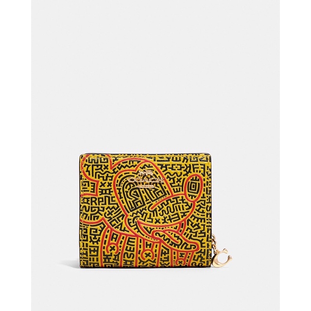 Coach Disney Mickey Mouse X Keith Haring Snap Wallet (C7446)