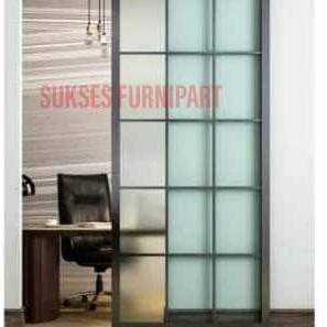 Rel Pintu Soft Close Sliding Door Partition Aluminum Knockers 1 Pintu