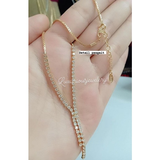 Luxuriousjewelery- Kalung Tura air mancur Replika lapis emas