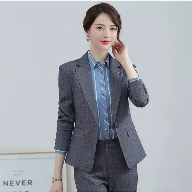 setelan celana wanita/pakaian perempuan/outwear kekinian/pakaian kantor jas formal jas kerja jas kek