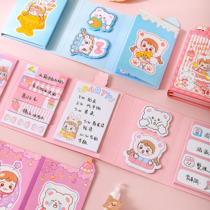 

WF6♜ Sticky Notes 1 Set Karakter Lucu Japanese / Pembatas Buku super cute TREN MASA KINI