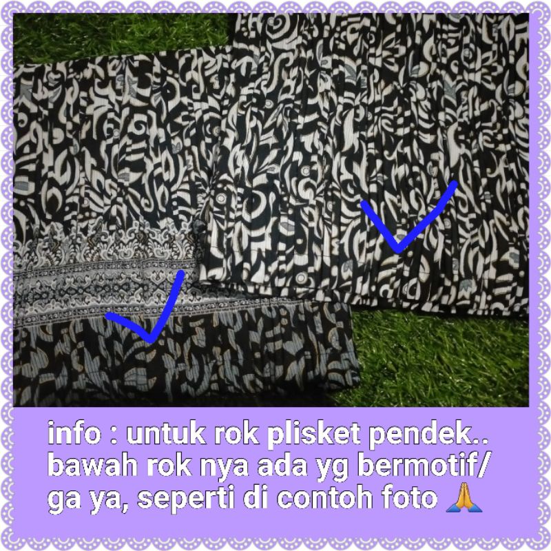 ROK BATIK PENDEK PLISKET BAWAHAN KEBAYA ROK PLISKET PENDEK ROK JUMBO