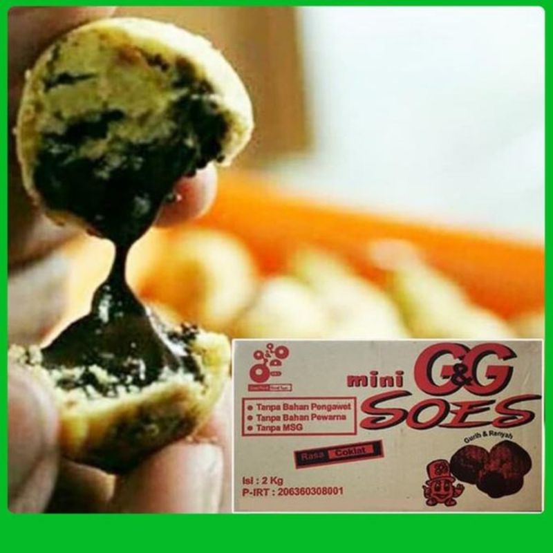 

Soes coklat lumer Snack kiloan GG soes coklat 250gr