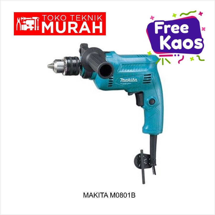 Makita M0801B Mesin Bor Listrik M 0801 B - 13mm Bor Tangan Hammer Drill M0801 B