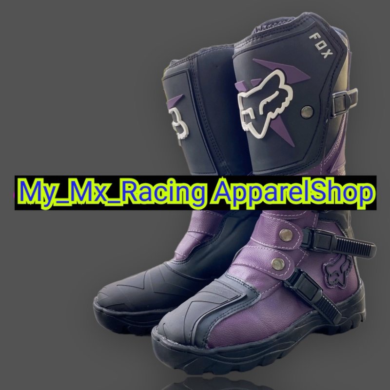 Sepatu MX Boots SV - Sepatu Trail - Sepatu Motocross - Sepatu Enduro - Sepatu Adventure - Sepatu Touring Moto - Purple Black