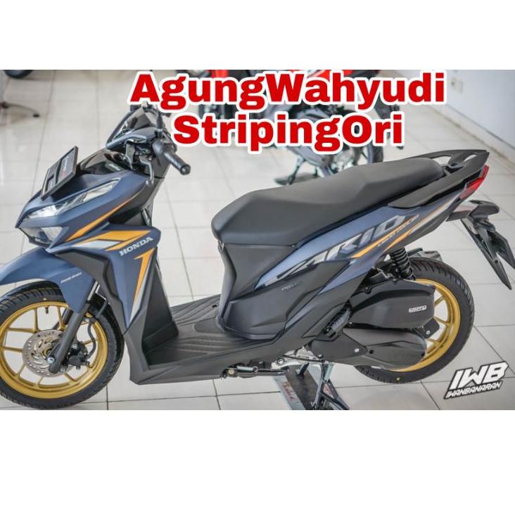 Gratis Pengiriman STIKER STRIPING LIS BODY MOTOR HONDA VARIO 125 2021 ADVANCE MATTE BLUE BIRU DONGKE