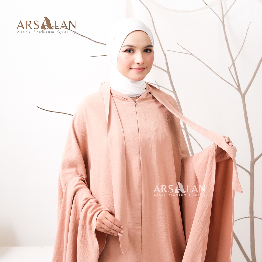 Mukena Dewasa 3in1 Crincle Airflow Jumbo Polos Traveling Fahira Series French Khimar Mukena Lesti | Arsalan