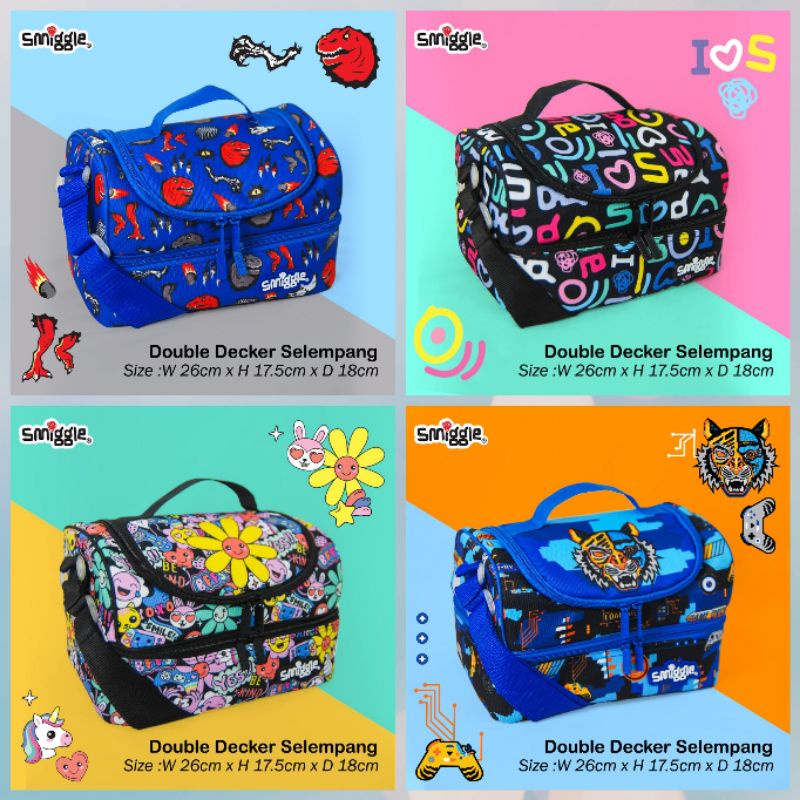 Smiggle double decker lunchbag/lunchbag Smiggle/TAs makan smiggle