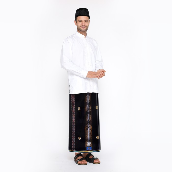 Sarung BHS Classic Gold Motif JGB Hitam Gold