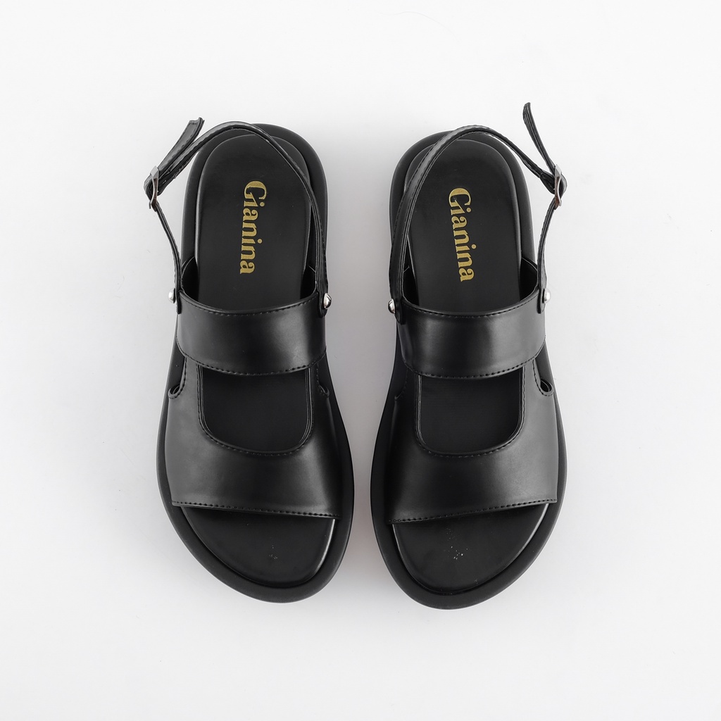 Sandal Wanita - Gianina / Zaida Black Platform Sandals