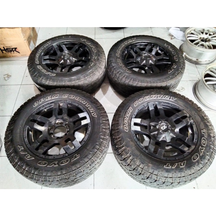 Velg Mobil Bekas Seken Ring 18 FX WHEEL R18X9 Baut 6 ET20 BAN 275 65 R18