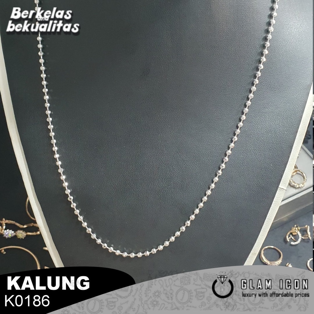 Rantai Kalung motif biji lada kecil 60cm K0186