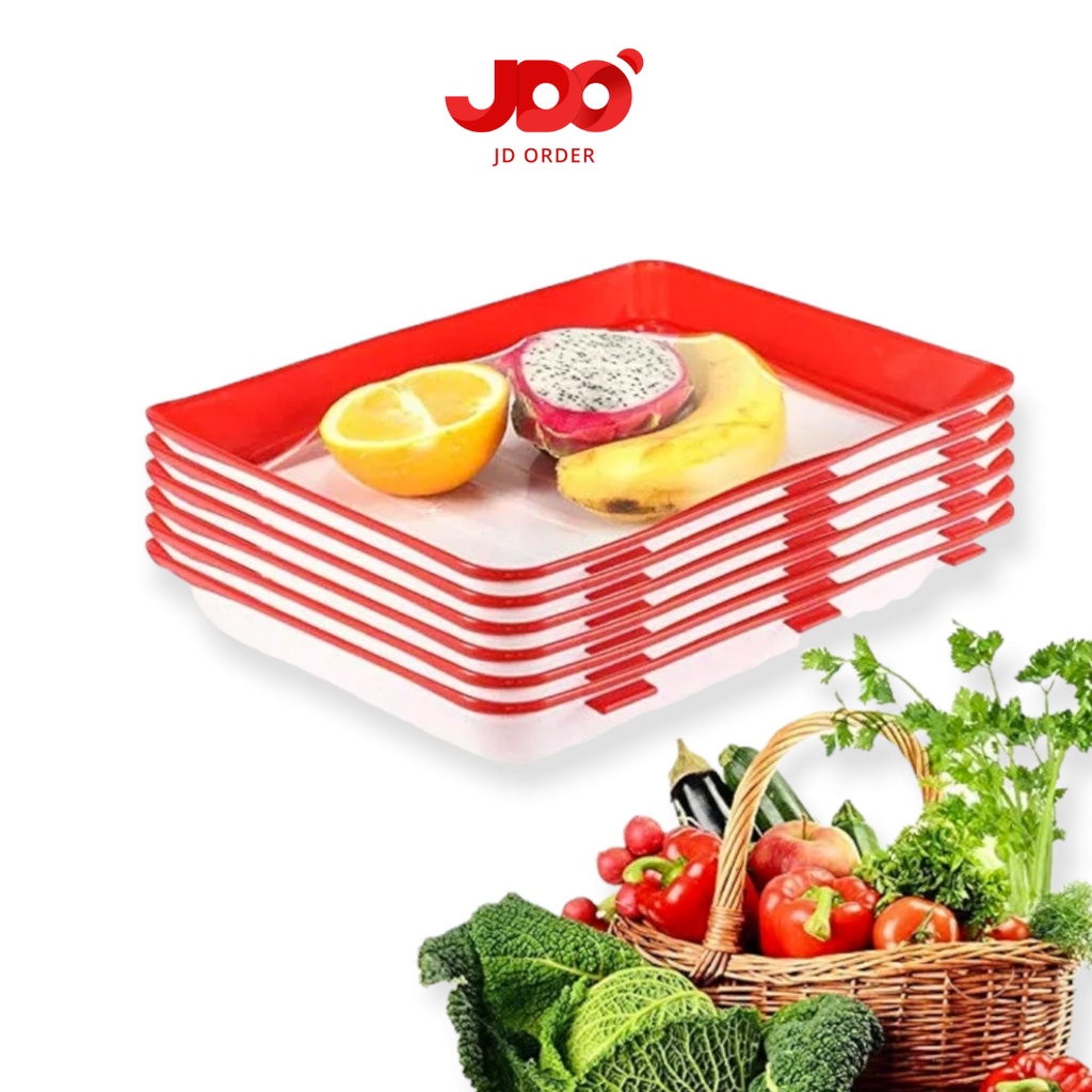 Food Presevation Tray | Piring Tempat Simpan Makanan | Piring Saji Tutup Silikon