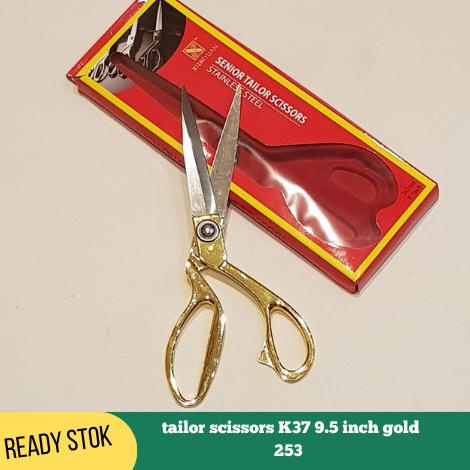 

[BISA COD] Gunting Kain baju stainless Besar Warna Gold 9,5 " Inch