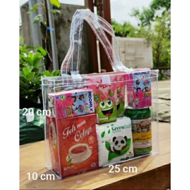 

Tas Ulang Tahun Mika / Hampers Kosmetik / Tas Mika Transparan (READY STOK)