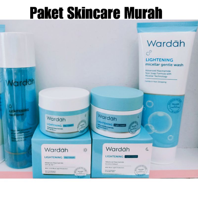 Wardah Paket Skincare Murah / Paket Cerah Glowing