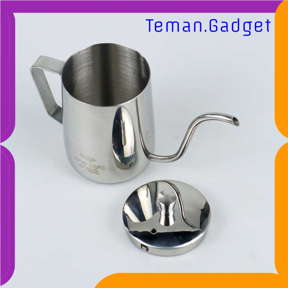 TG - DPR One Two Cups Teko Pitcher Kopi Teapot Drip Kettle Cup Stainless Steel - AA0052