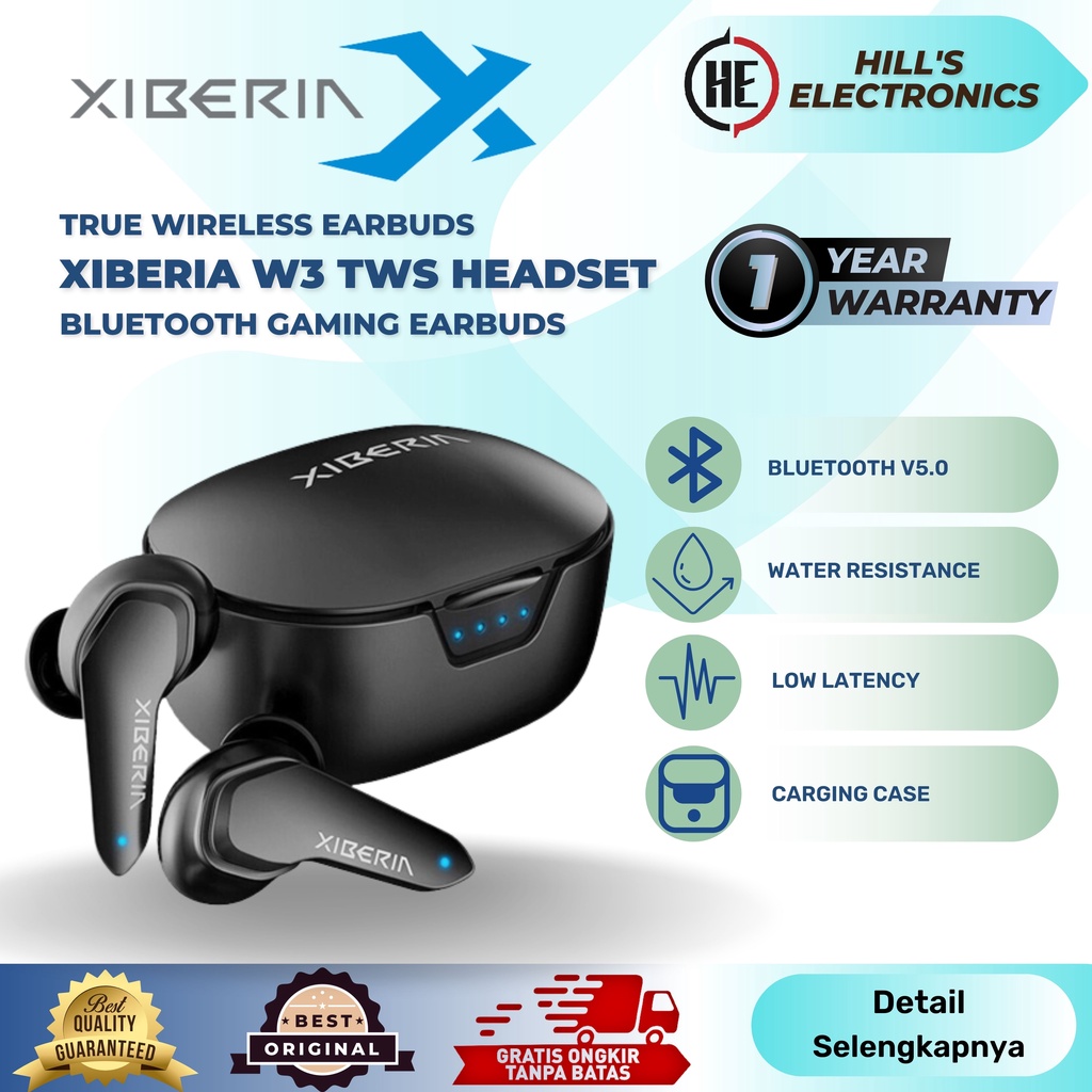 XIBERIA True Wireless Bluetooth Gaming Earbuds W3