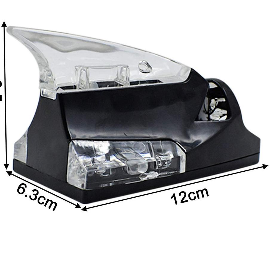 Terkini Variasi Lampu Mobil Sepeda Motor Tenaga Angin 8 LED Antena Sirip Hiu Tanpa Kabel