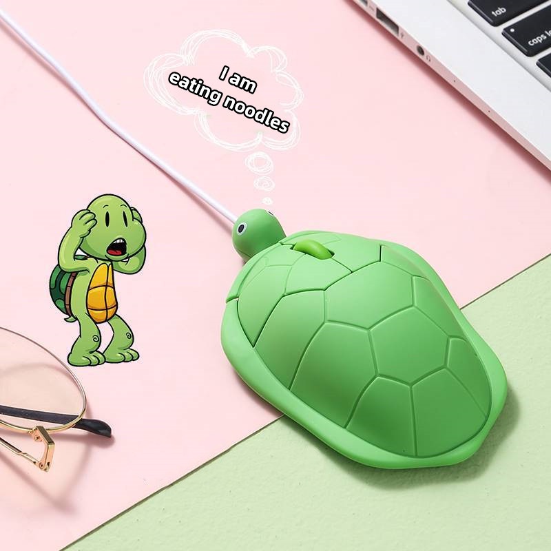 Turtle Shape Wired Mouse USB Wired Mouse Mouse Kabel Lucu Mouse Optik Untuk Anak Anak Hadiah PC Laptop