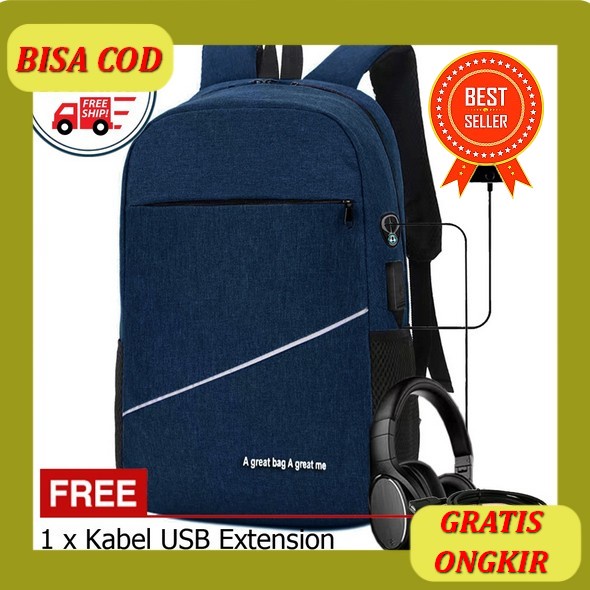 Tas Selempang Torch Tas Ransel - Travel Backpack Takahagi 40 Liter - Biru Distro Tas Punggung Origin
